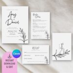 Inked Stem | Wedding Stationery Bundle Template