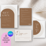 Earthly Arch | Wedding Stationery Bundle Template