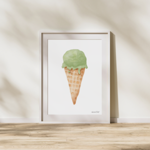 Design By Rocket | Lime Ice-Cream Print